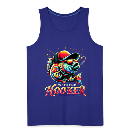 Weekend Hooker Fishing Men’s Premium Tank Top - royal blue