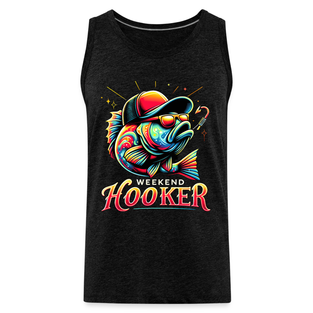 Weekend Hooker Fishing Men’s Premium Tank Top - charcoal grey