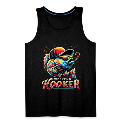 Weekend Hooker Fishing Men’s Premium Tank Top - charcoal grey