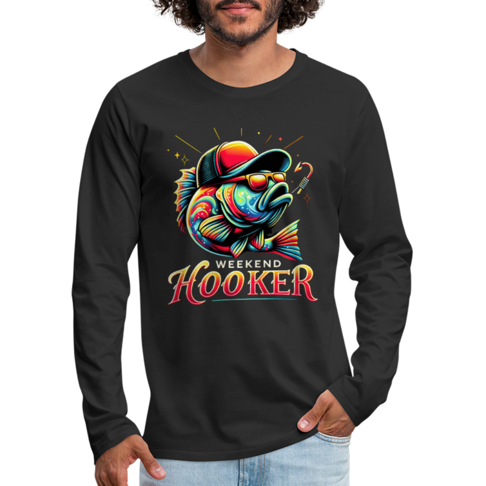 Weekend Hooker Fishing Men's Premium Long Sleeve T-Shirt - black