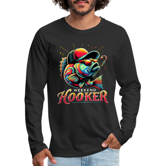 Weekend Hooker Fishing Men's Premium Long Sleeve T-Shirt - black