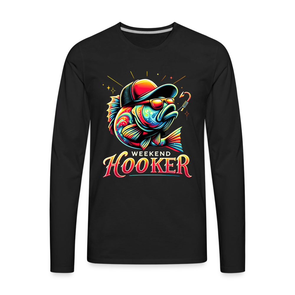 Weekend Hooker Fishing Men's Premium Long Sleeve T-Shirt - black