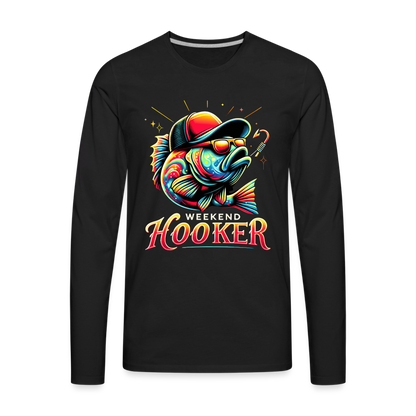 Weekend Hooker Fishing Men's Premium Long Sleeve T-Shirt - black