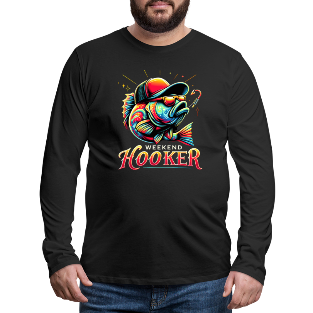 Weekend Hooker Fishing Men's Premium Long Sleeve T-Shirt - black