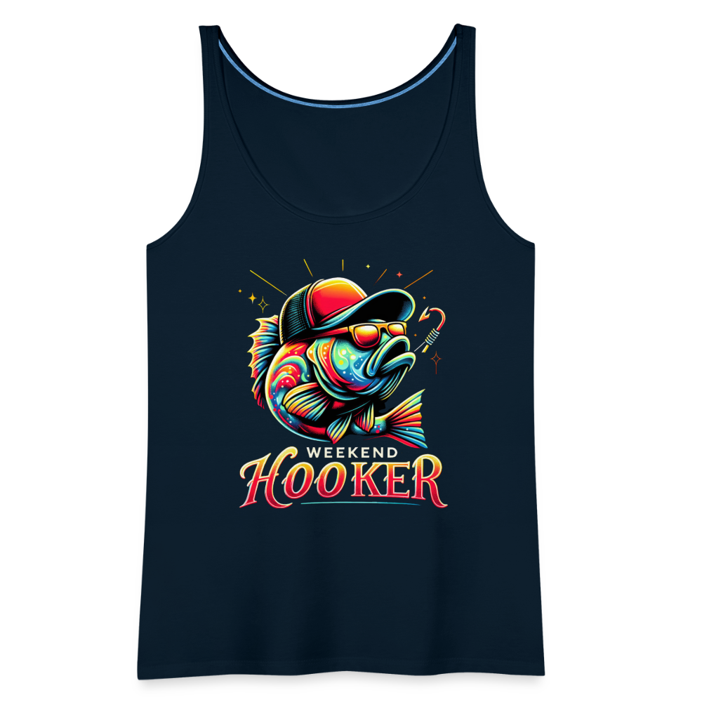 Weekend Hooker Fishing Women’s Premium Tank Top - deep navy