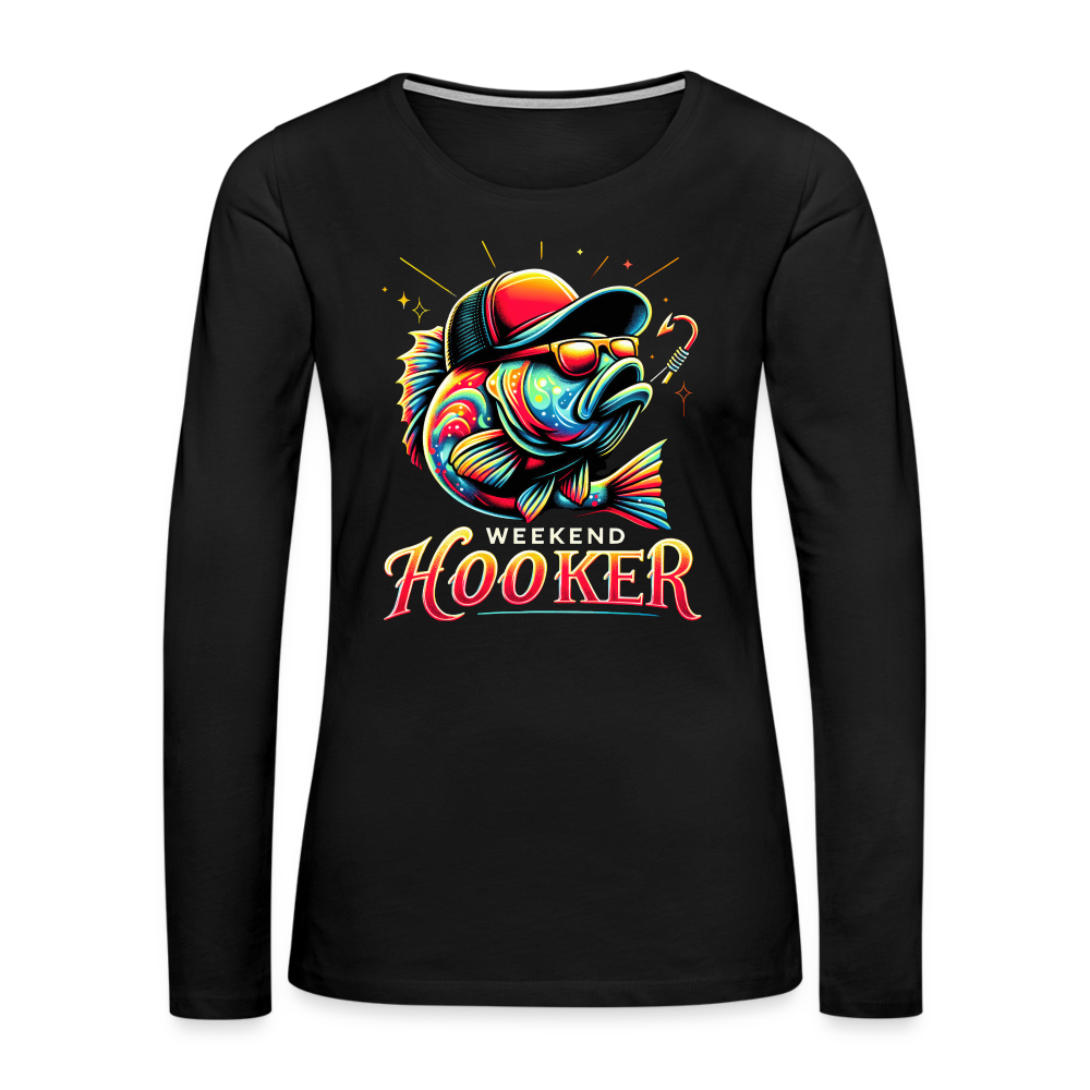 Weekend Hooker Fishing Women's Premium Long Sleeve T-Shirt - black