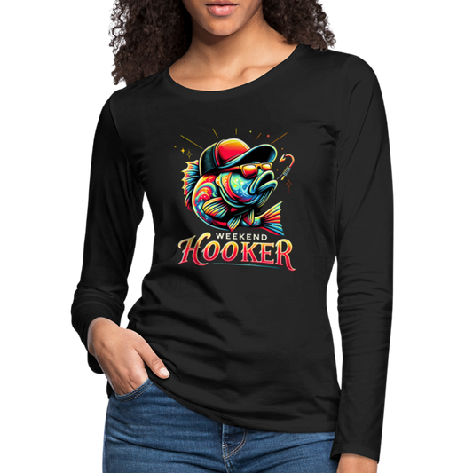 Weekend Hooker Fishing Women's Premium Long Sleeve T-Shirt - black