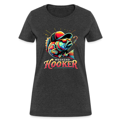 Weekend Hooker Fishing Women's Contoured T-Shirt - heather black