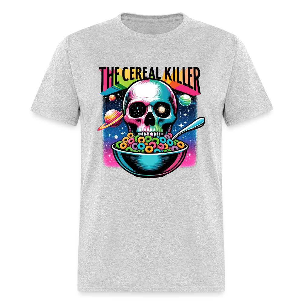 The Cereal Killer T-Shirt (Skeleton Skull) - heather gray
