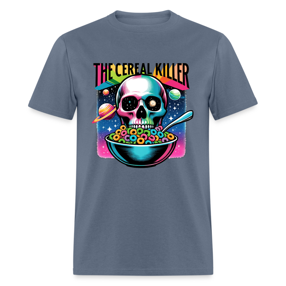 The Cereal Killer T-Shirt (Skeleton Skull) - denim