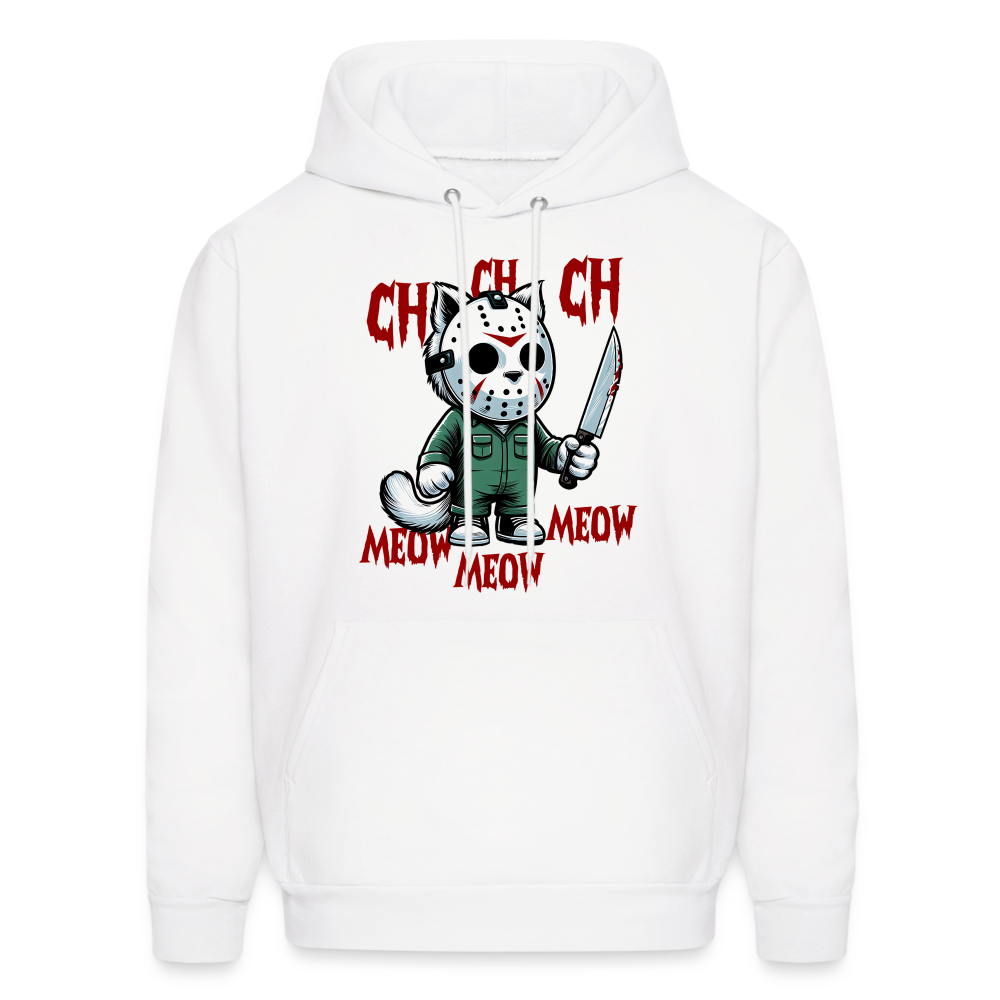 Vintage Movie Halloween Cat Hoodie - white