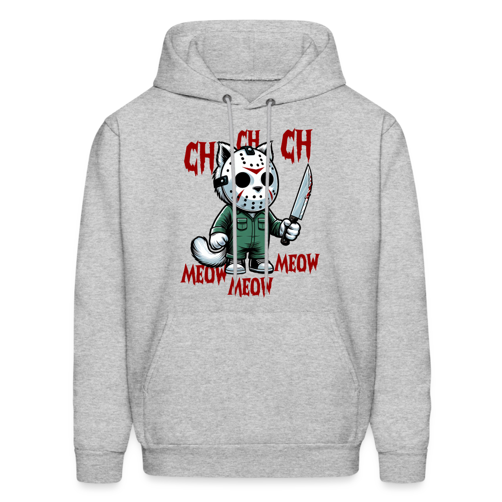 Vintage Movie Halloween Cat Hoodie - heather gray