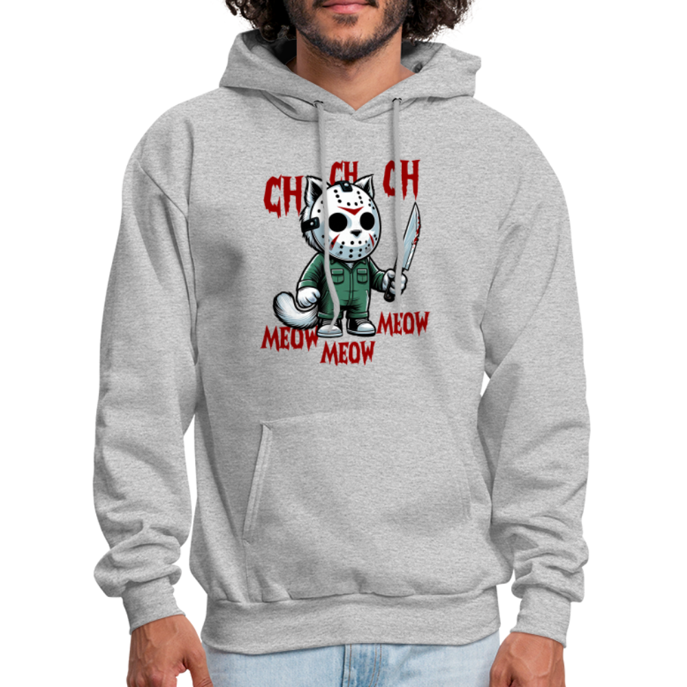 Vintage Movie Halloween Cat Hoodie - heather gray