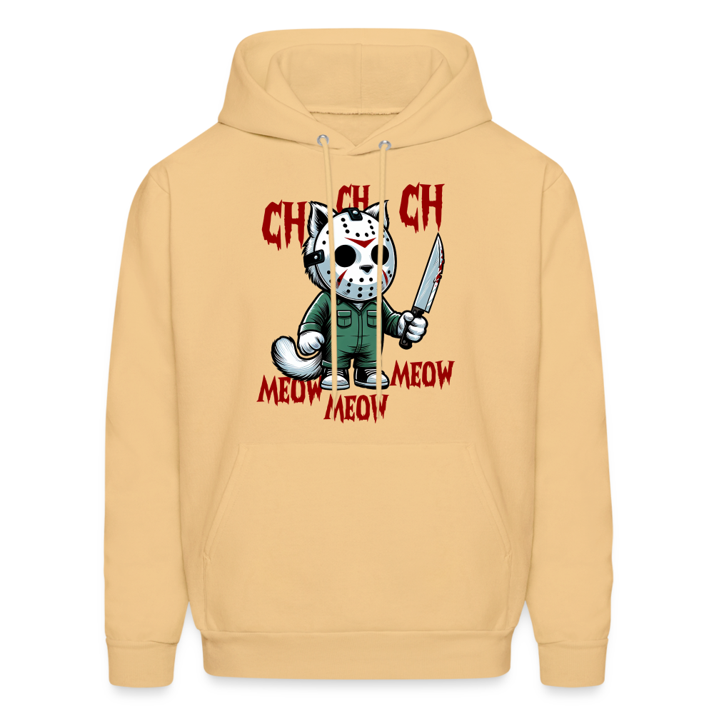 Vintage Movie Halloween Cat Hoodie - light yellow