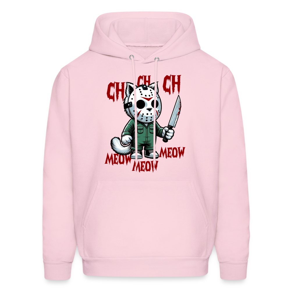 Vintage Movie Halloween Cat Hoodie - pale pink