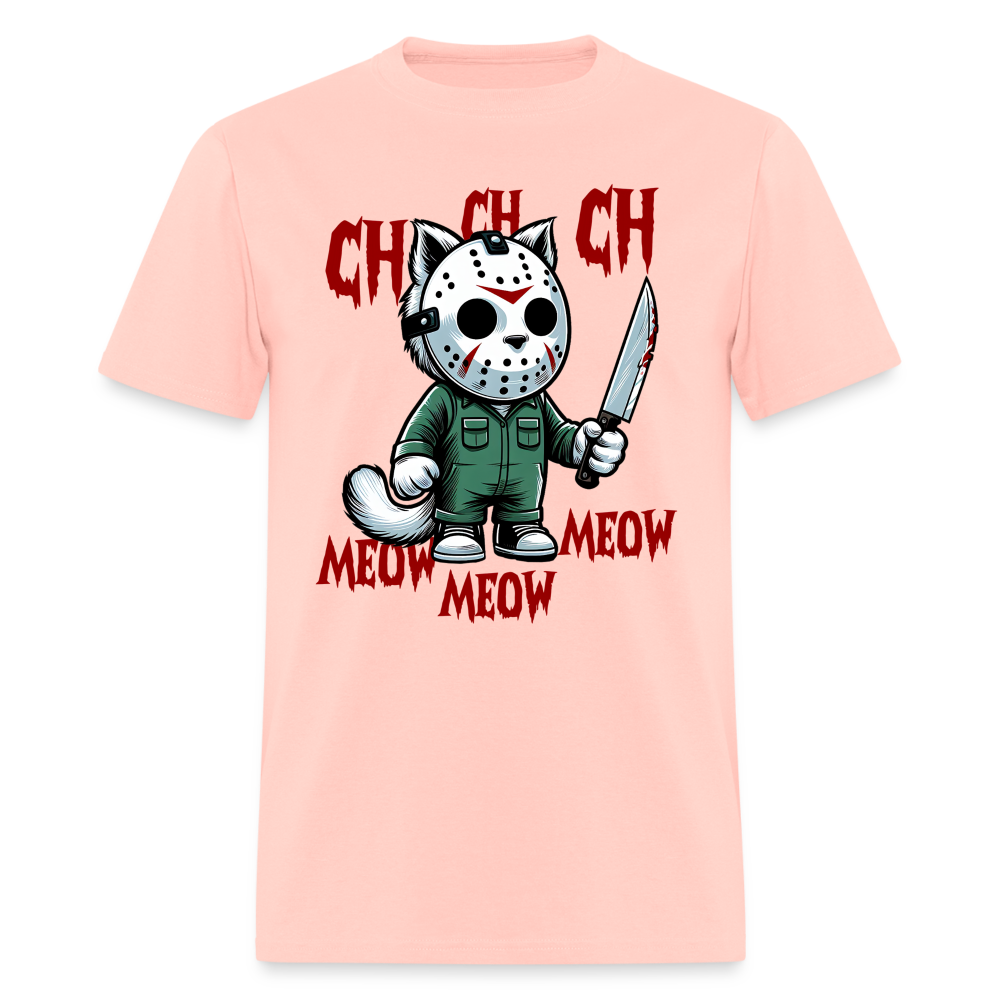Vintage Movie Halloween Cat T-Shirt - blush pink 