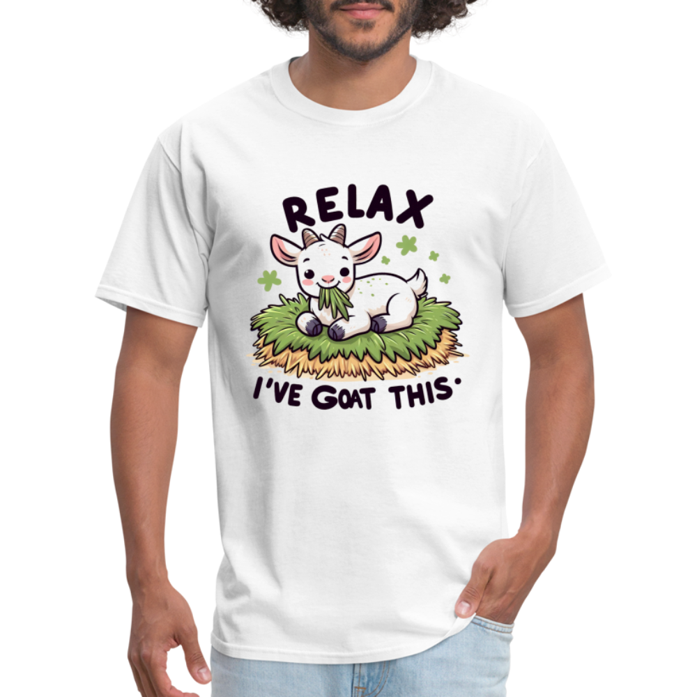 Relax I've Got This T-Shirt (Cute Goat) - white