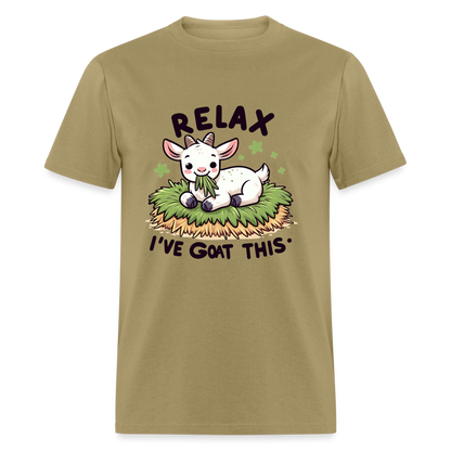 Relax I've Got This T-Shirt (Cute Goat) - khaki