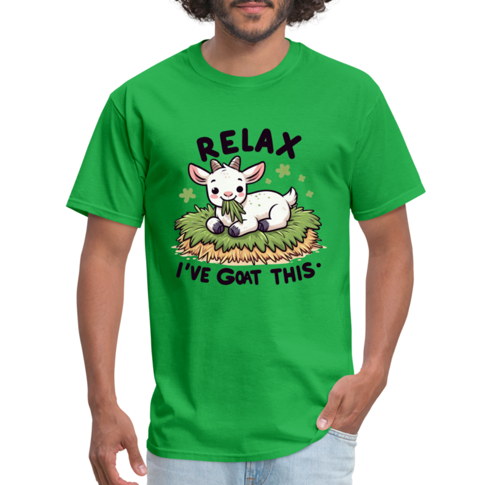 Relax I've Got This T-Shirt (Cute Goat) - bright green