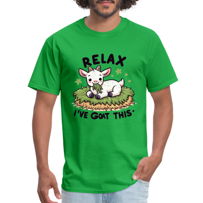 Relax I've Got This T-Shirt (Cute Goat) - bright green