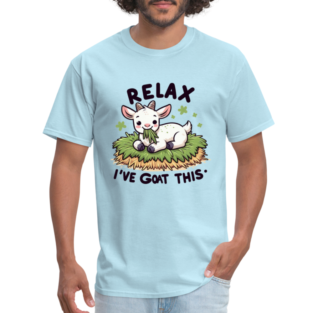 Relax I've Got This T-Shirt (Cute Goat) - powder blue