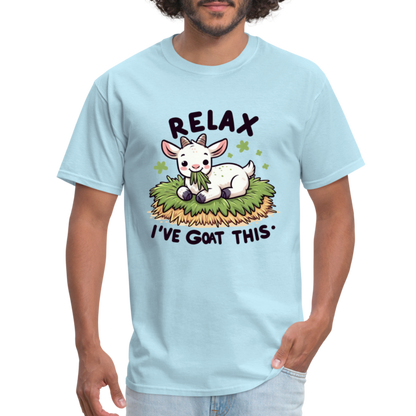 Relax I've Got This T-Shirt (Cute Goat) - powder blue