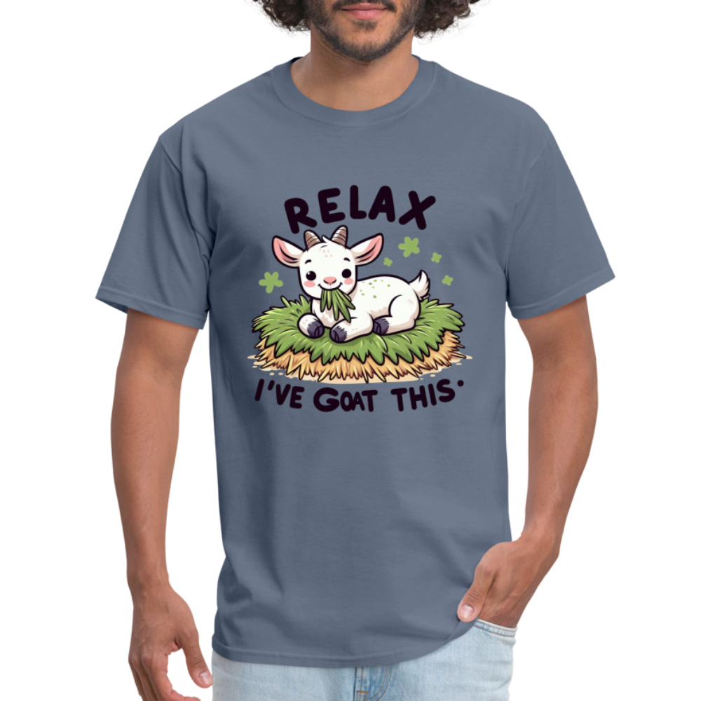 Relax I've Got This T-Shirt (Cute Goat) - denim