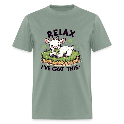 Relax I've Got This T-Shirt (Cute Goat) - sage