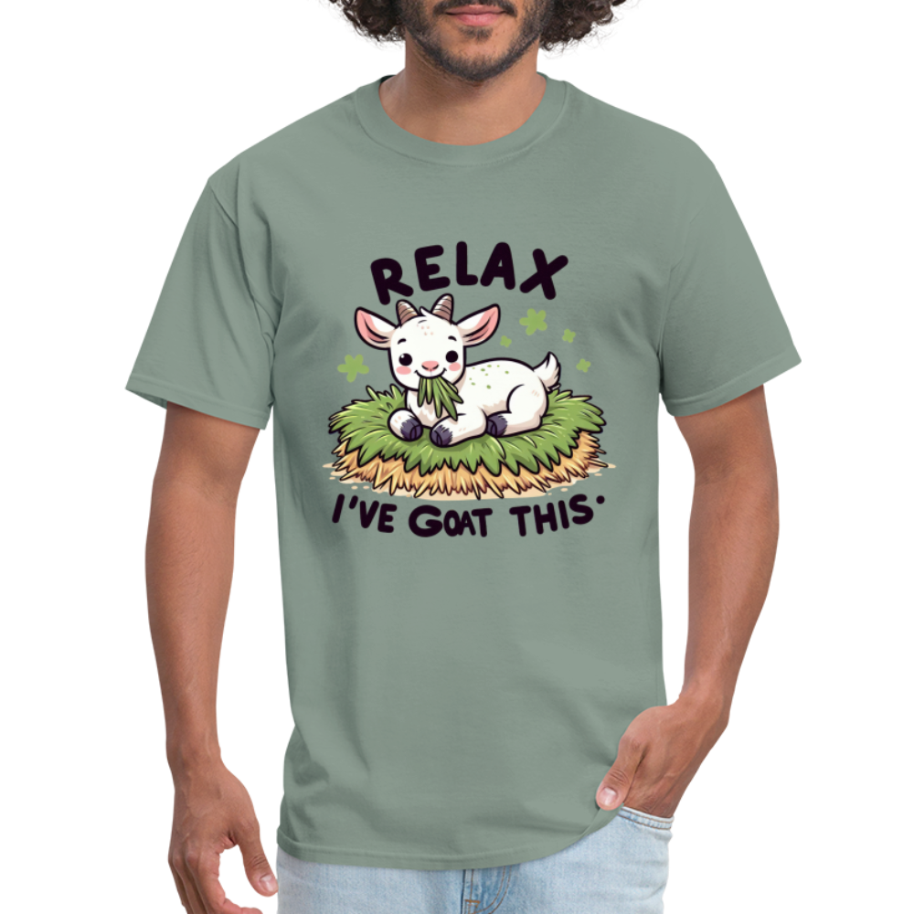 Relax I've Got This T-Shirt (Cute Goat) - sage