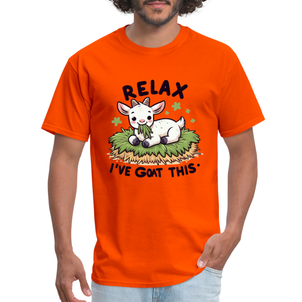 Relax I've Got This T-Shirt (Cute Goat) - orange