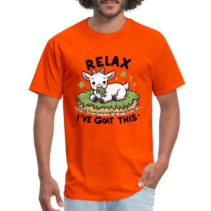 Relax I've Got This T-Shirt (Cute Goat) - orange