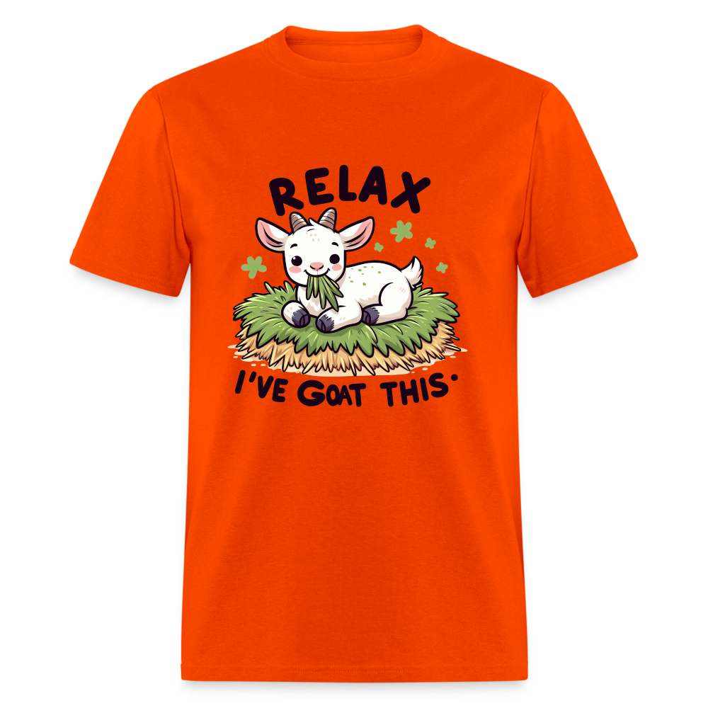 Relax I've Got This T-Shirt (Cute Goat) - orange