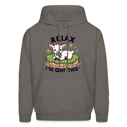 Relax I've Goat This Hoodie (Cute Goat) - asphalt gray