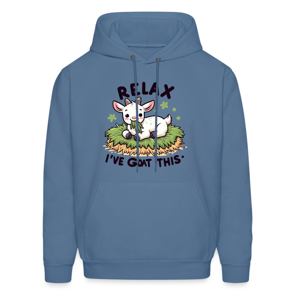 Relax I've Goat This Hoodie (Cute Goat) - denim blue