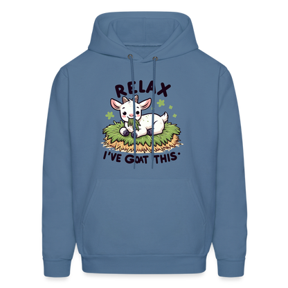 Relax I've Goat This Hoodie (Cute Goat) - denim blue