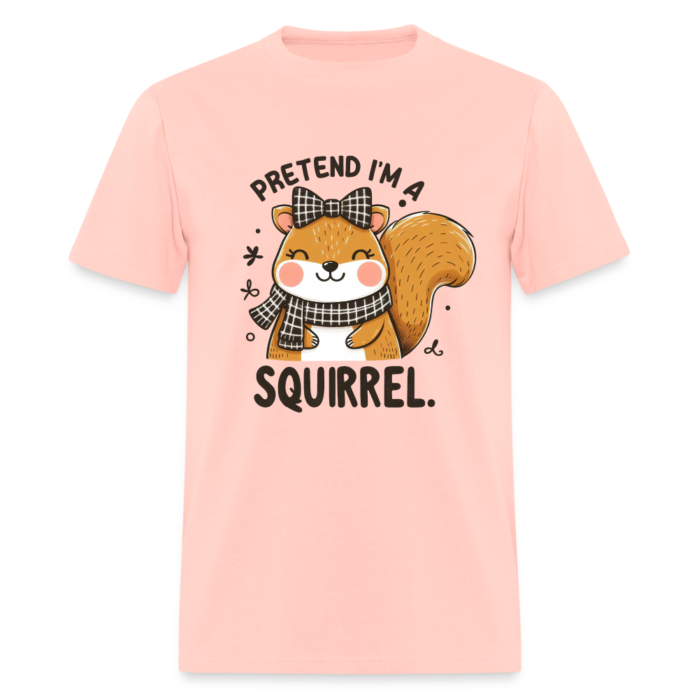 Pretend I'm a Squirrel T-Shirt - blush pink 