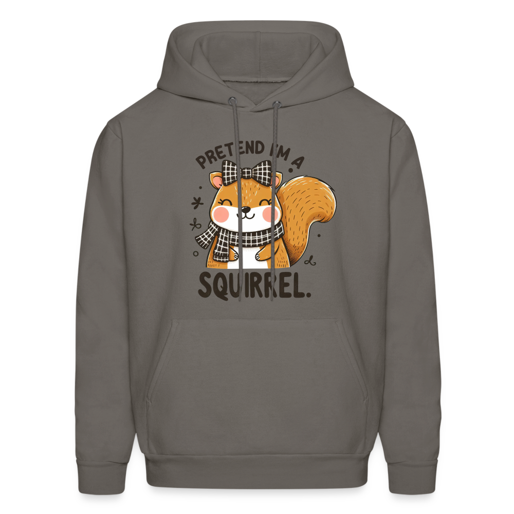 Pretend I'm a Squirrel Hoodie - asphalt gray