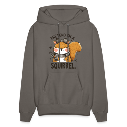 Pretend I'm a Squirrel Hoodie - asphalt gray