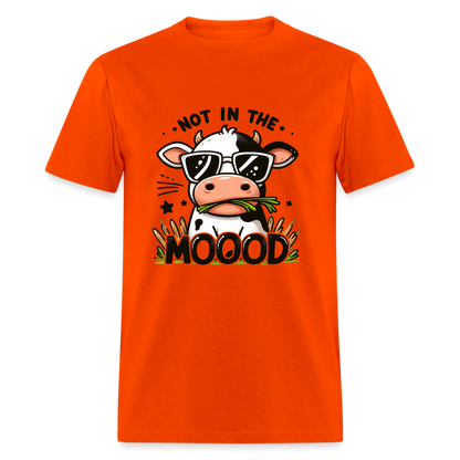 Not In The Mood T-Shirt (Funny Cute Cow Design) - orange