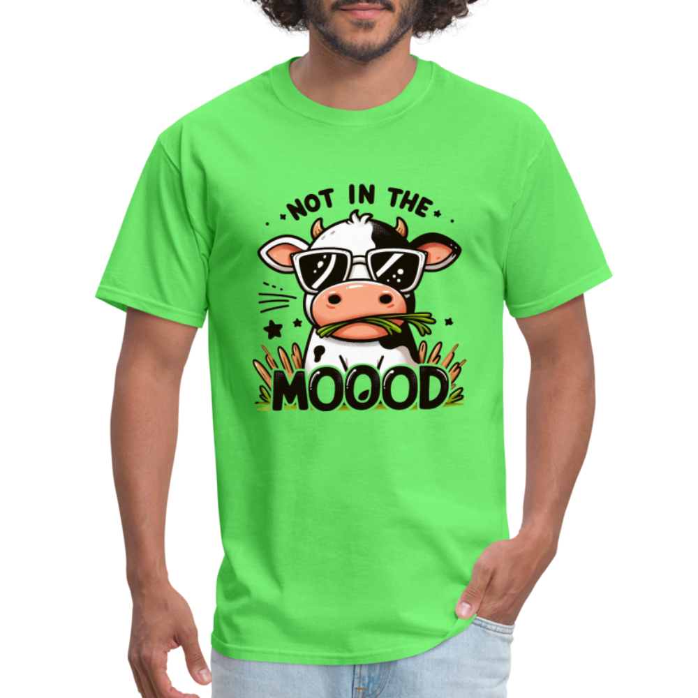 Not In The Mood T-Shirt (Funny Cute Cow Design) - kiwi