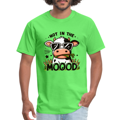 Not In The Mood T-Shirt (Funny Cute Cow Design) - kiwi