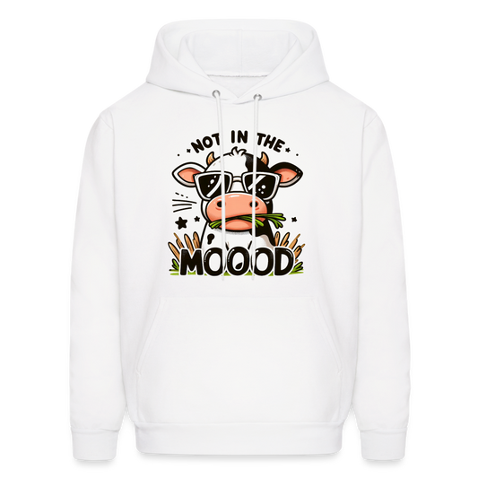 Not In The Mood Hoodie (Funny Cute Cow Design) - white