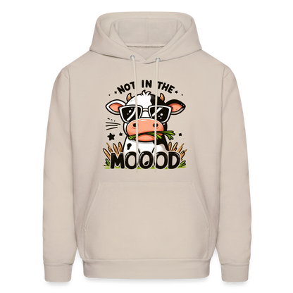 Not In The Mood Hoodie (Funny Cute Cow Design) - Sand