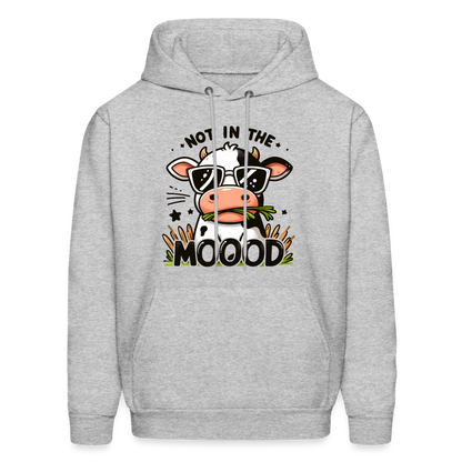 Not In The Mood Hoodie (Funny Cute Cow Design) - heather gray