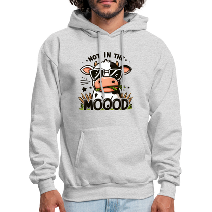 Not In The Mood Hoodie (Funny Cute Cow Design) - ash 