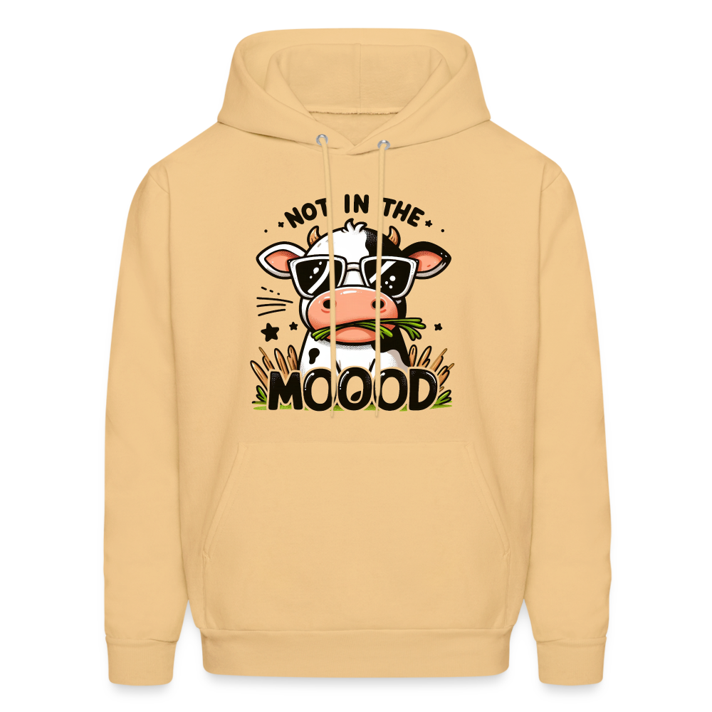 Not In The Mood Hoodie (Funny Cute Cow Design) - light yellow