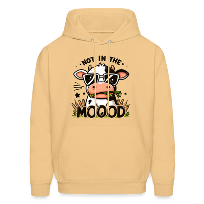 Not In The Mood Hoodie (Funny Cute Cow Design) - light yellow