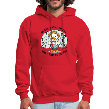 No One Knows The Duck What They're Doing Hoodie - red