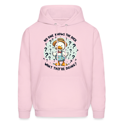 No One Knows The Duck What They're Doing Hoodie - pale pink