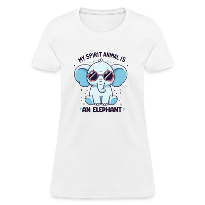 My Spirit Animal is an Elephant Women's Contoured T-Shirt - white